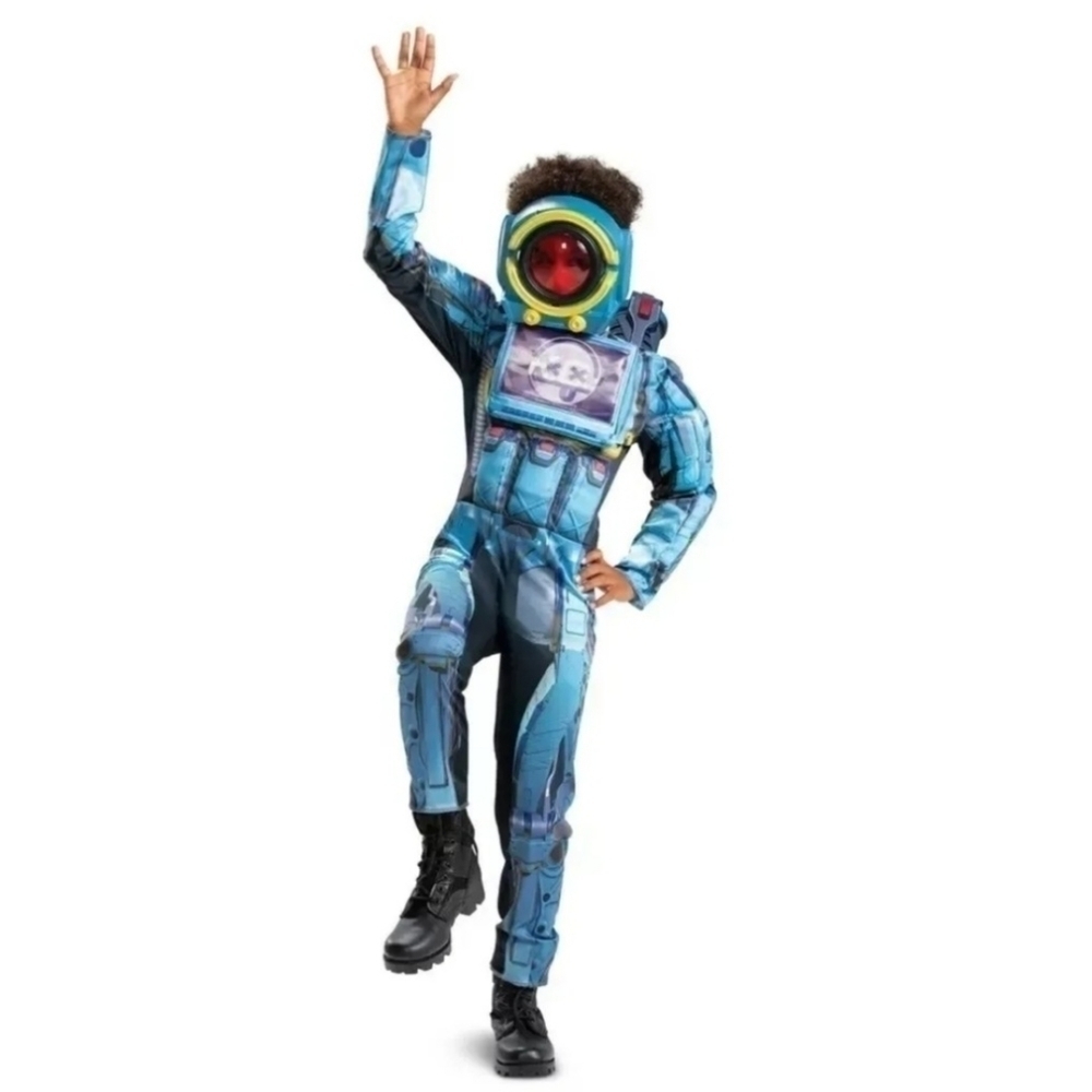 NWT Apex Legends Pathfinder Deluxe Kid's Muscle Halloween Costume Medium 7-8 New